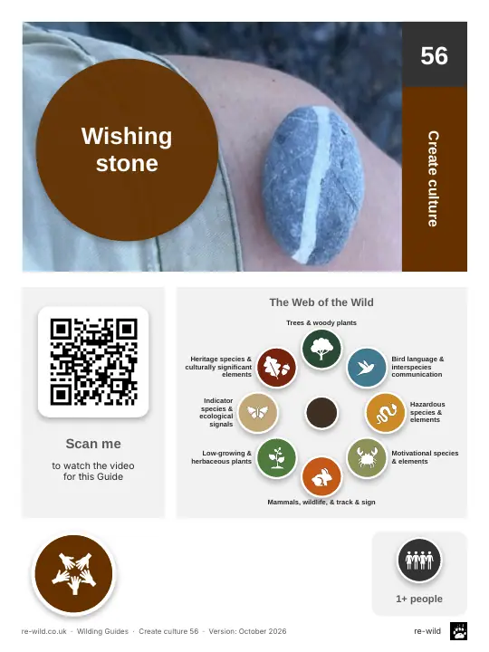Front of the Wishing stone activity guide