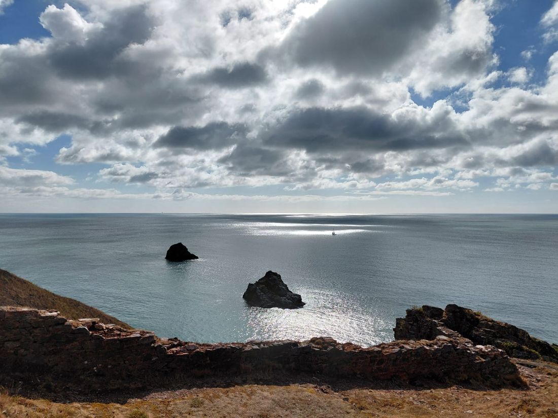 Rocks, sea and sky