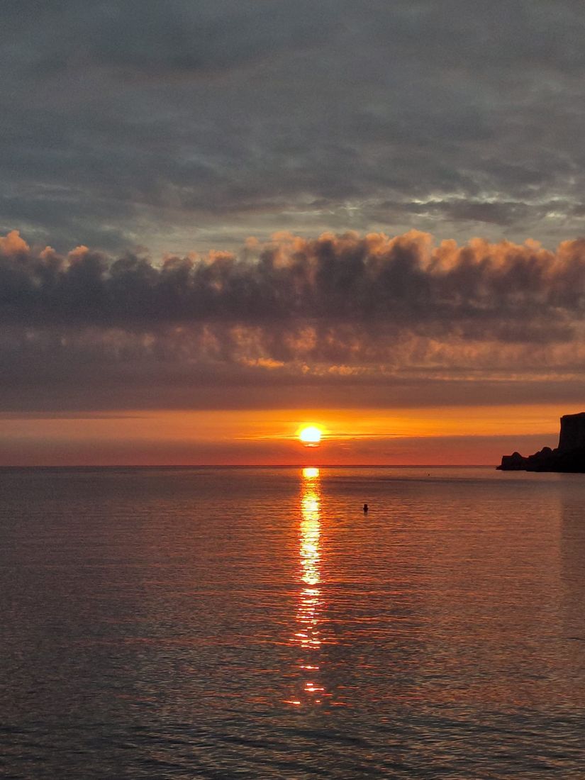 Sunset over the bay